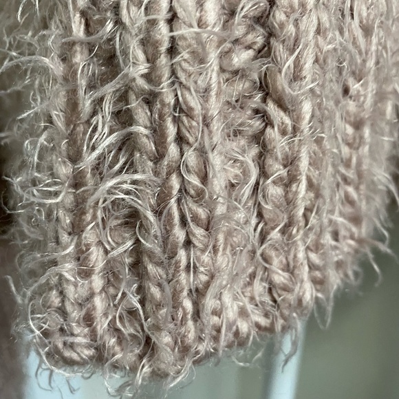 Lush Women's Chunky Soft Mauve Oversized Cowl Turtleneck Knit Sweater. Sz L - Picture 9 of 16